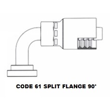 3/4" X 3/4" Code 61 90° Split Flange 